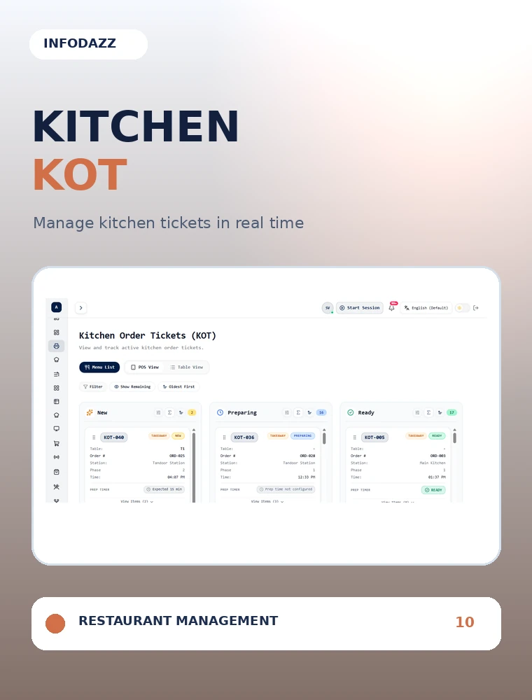 Resto POS - Kitchen Order Tickets (KOT)