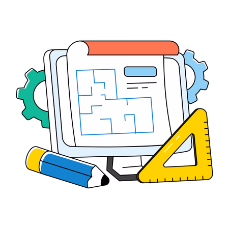 Architectural Blueprint and Wireframes